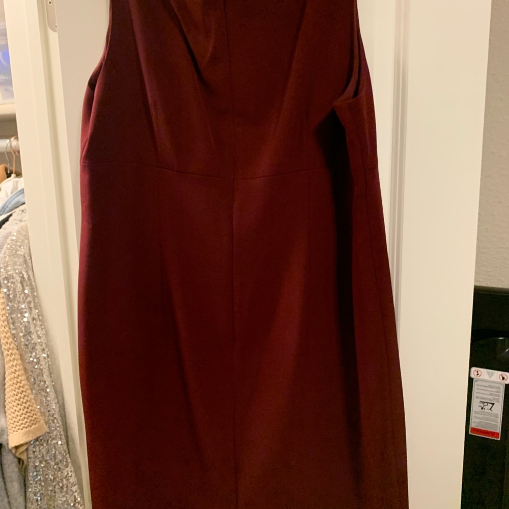 Burgundy sheath dress